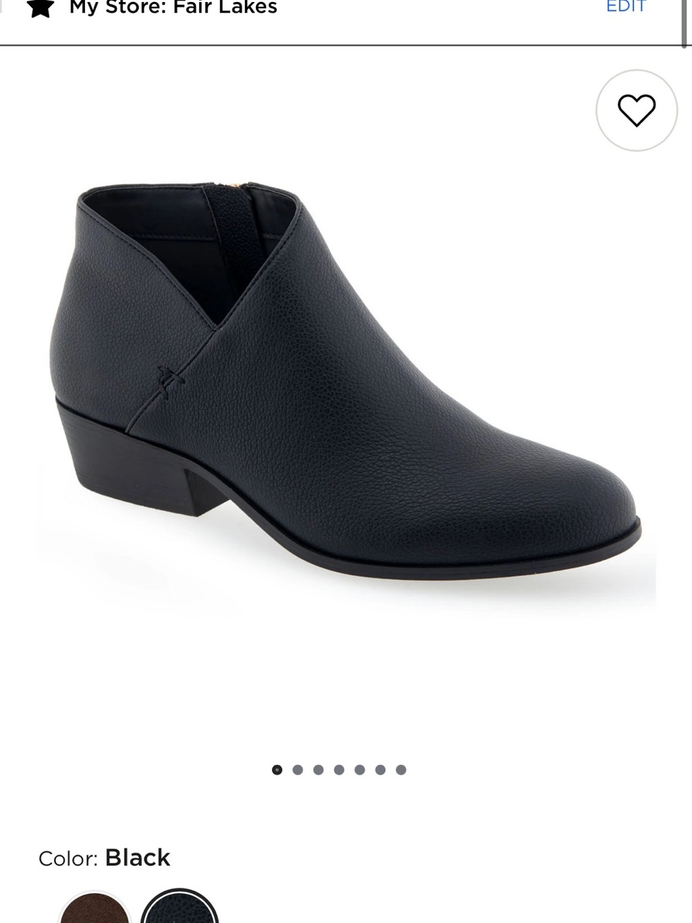 AEROSOLES Black Low Block Heel Ankle Booties